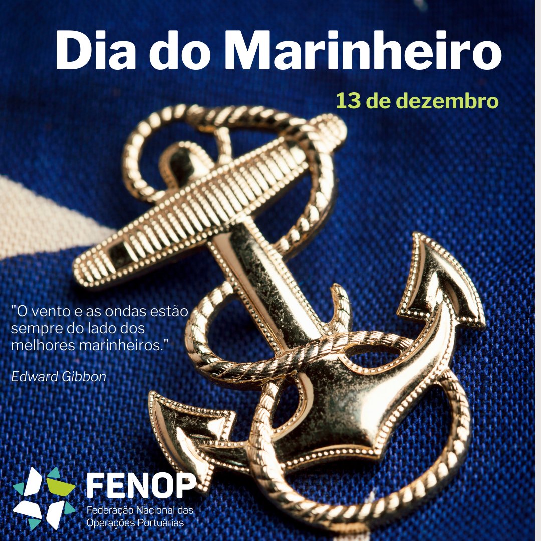 fenopoficial's tweet photo. A FENOP faz homenagem aos marinheiros, profissionais fundamentais para os navios, que trazem e levam as mercadorias e passageiros, e são atendidos pelos Operadores Portuários.
#FENOP #diadomarinheiro #marinheiro https://t.co/vDZlKhL6fb