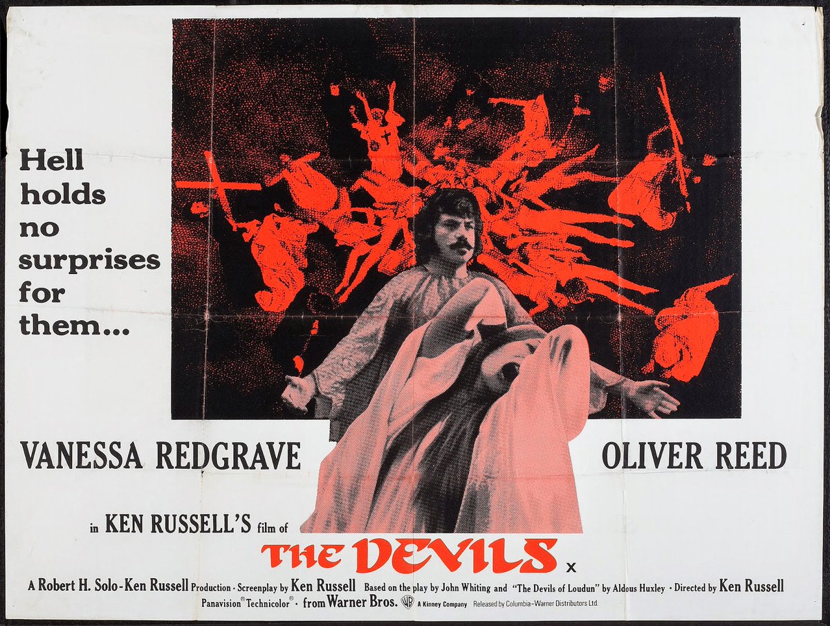 Dr_Giallo's tweet photo. THE DEVILS (1971) by Ken Russell #historical #drama #horror UK #poster https://t.co/gYCG2JLyw4