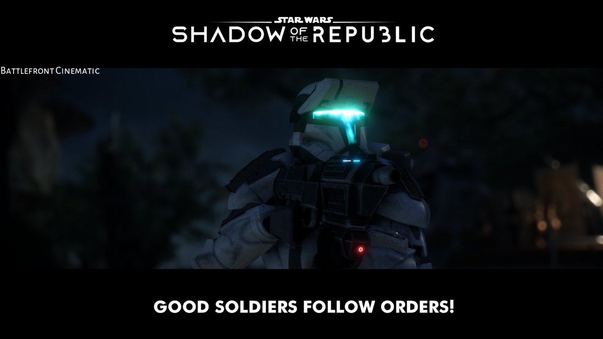 bf2cinematic's tweet image. Shadow Of The Republic

Short Film By @CineCaptures 
Mod By @MandoBusiness 

#TheCloneWars #CloneCommando 
#StarWarsBattlefrontII 
#StarWars #Clonetrooper
Photo taken with 
@opengamecam 

@gongasleet