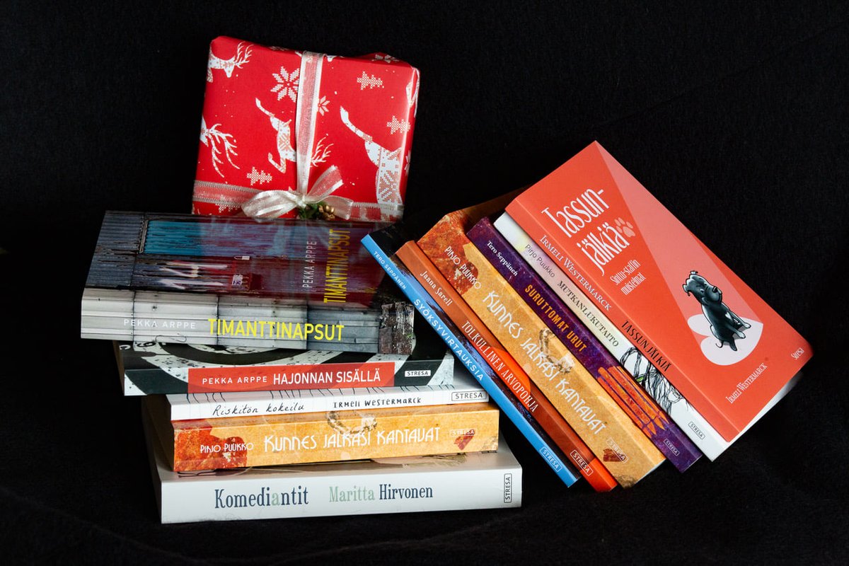 Meidän kirjamme ehtivät taatusti jouluksi perille, kun tilaat Stresa Kustannuksen Holvista holvi.com/shop/StresaKus… - Ilahduta ystävääsi pienkustantamon valikoimasta, ja vielä tänään ja huomenna joulukampanjan alennetuin hinnoin.