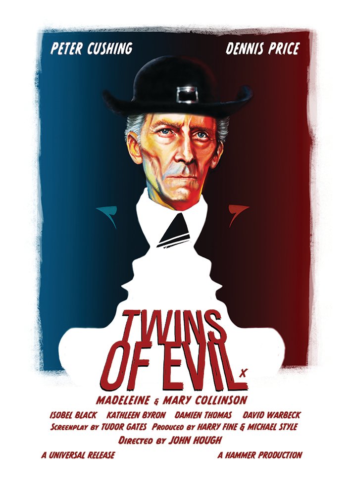 Dr_Giallo's tweet photo. TWINS OF EVIL (1971) Peter Cushing #horror The Collinson Twins #poster https://t.co/CiwWrmcbfF