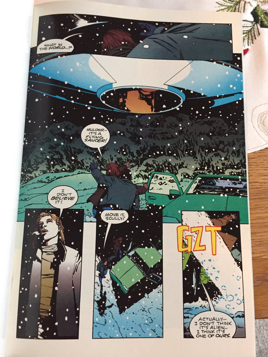 Christmas Comics Day 13 - THE X-Files #1 “Not To Be Opened Until X-Mas” - Stefan Petrucha, writer; Charles Adlard, art; John Workman, letters; George Freeman, colour; Miran Kim, cover. This was such a big comic at the time - the tv show was at the peak of its popularity.