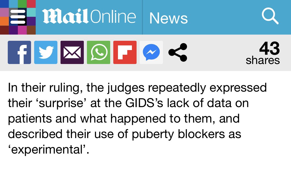 This moves to another issue... The failing of GIDS in keeping robust data - This is not disputed, and was one of the MANY reasons why  @Mermaids_Gender &  @stonewalluk sought to intercede in the court case - So that they could contribute some of the EXTENSIVE international data!