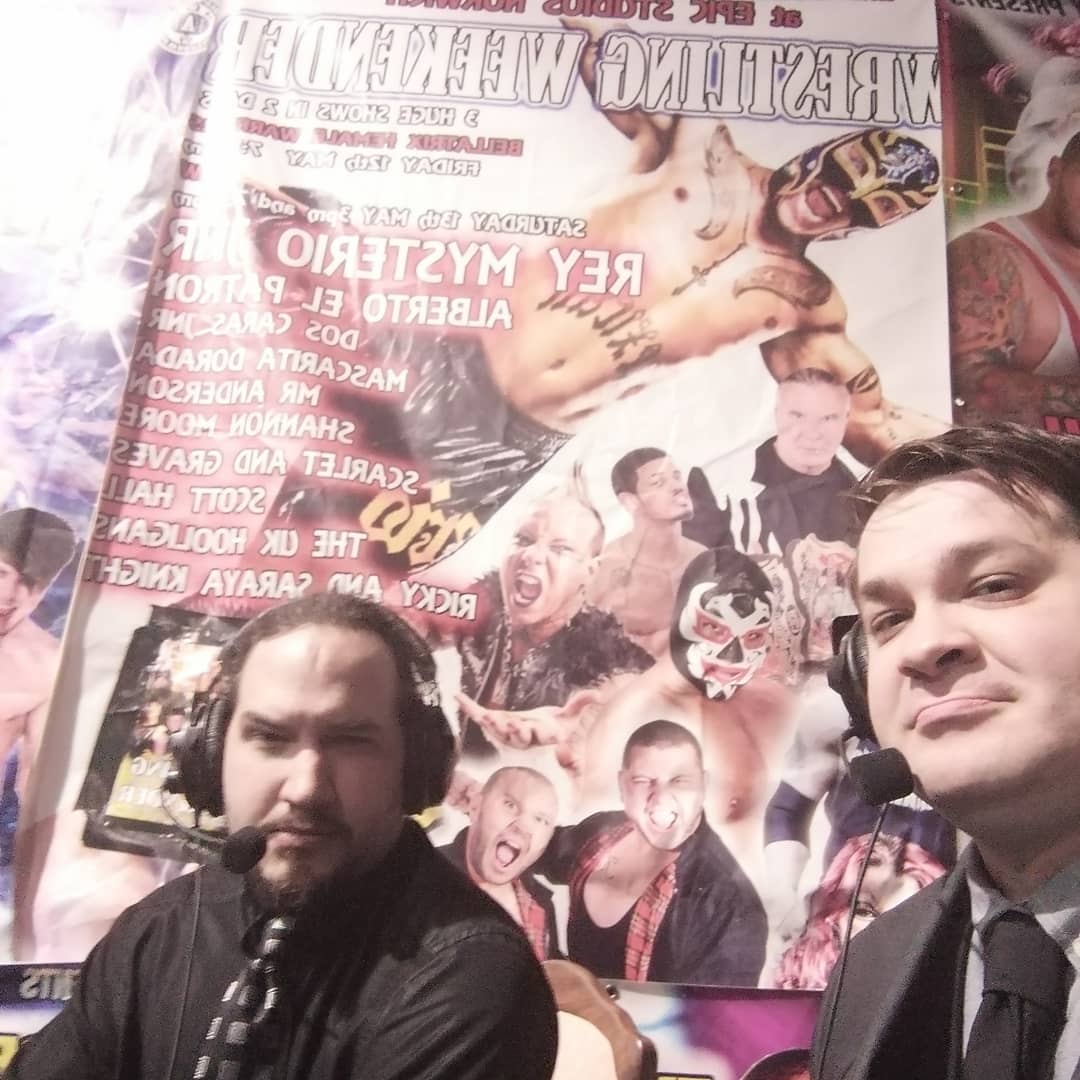 MartinWakenell's tweet photo. commentary with @WalshamRaider Last night for @WAW_UK show will be on @YouTube soon next week last show of the year @CultofVillman vs @marcus_marvel for the WAW World Lightheavyweight championship tickets 01603485495 #wrestling #waw #WWE https://t.co/WfQklPixiJ