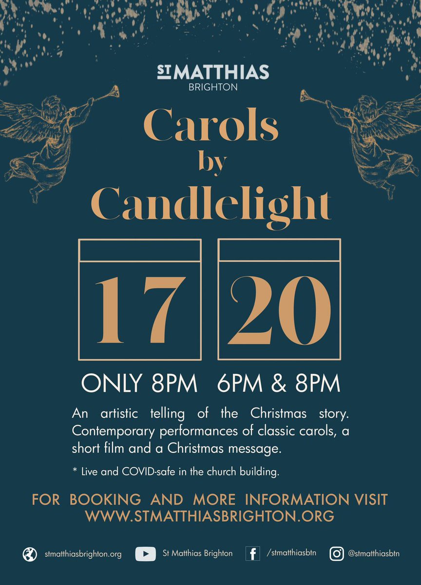 StMatthiasBTN's tweet photo. 🌲 We'd love to invite you, your friends and family 👪 to join us either in person or online 📺 with these #Christmas services:

🌟 17 + 20 Dec. Carols by Candlelight
🌟 21 Dec. the Christmas Eve Nativity 

https://t.co/t1Hx9ReEmK

Book a spot on the website by clicking the link https://t.co/zSoVPW7r5p
