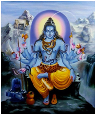 While Shiva was gone, he left his companion Nandi to look after his household. He also gave Vishnu the overall responsibility of ensuring that all was well with Parvati and the gods and the sages.