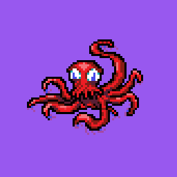 Nervanti's tweet photo. NorseHack Christmas Calendar #13: Kraken just wants a hug 🦑 #pixelart #kraken #norse #indiedev #indiegame #NorseHack https://t.co/GPzvZ9fc9p