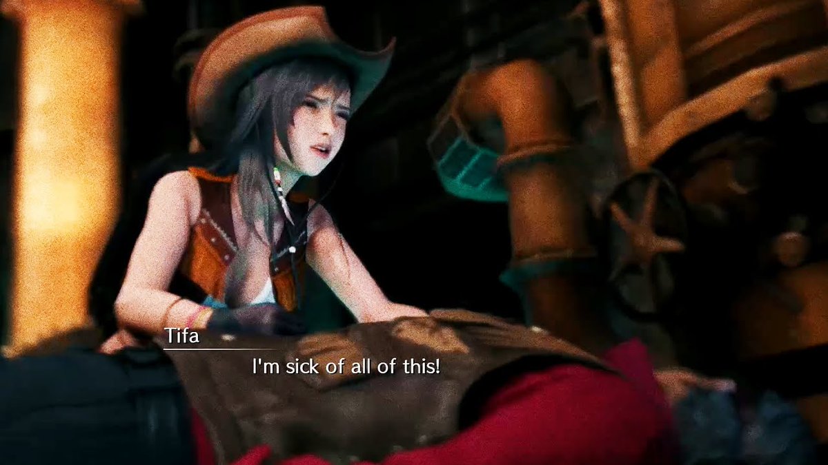 No matter whether Tifa is a young kiddo or a teen, she's cute af 