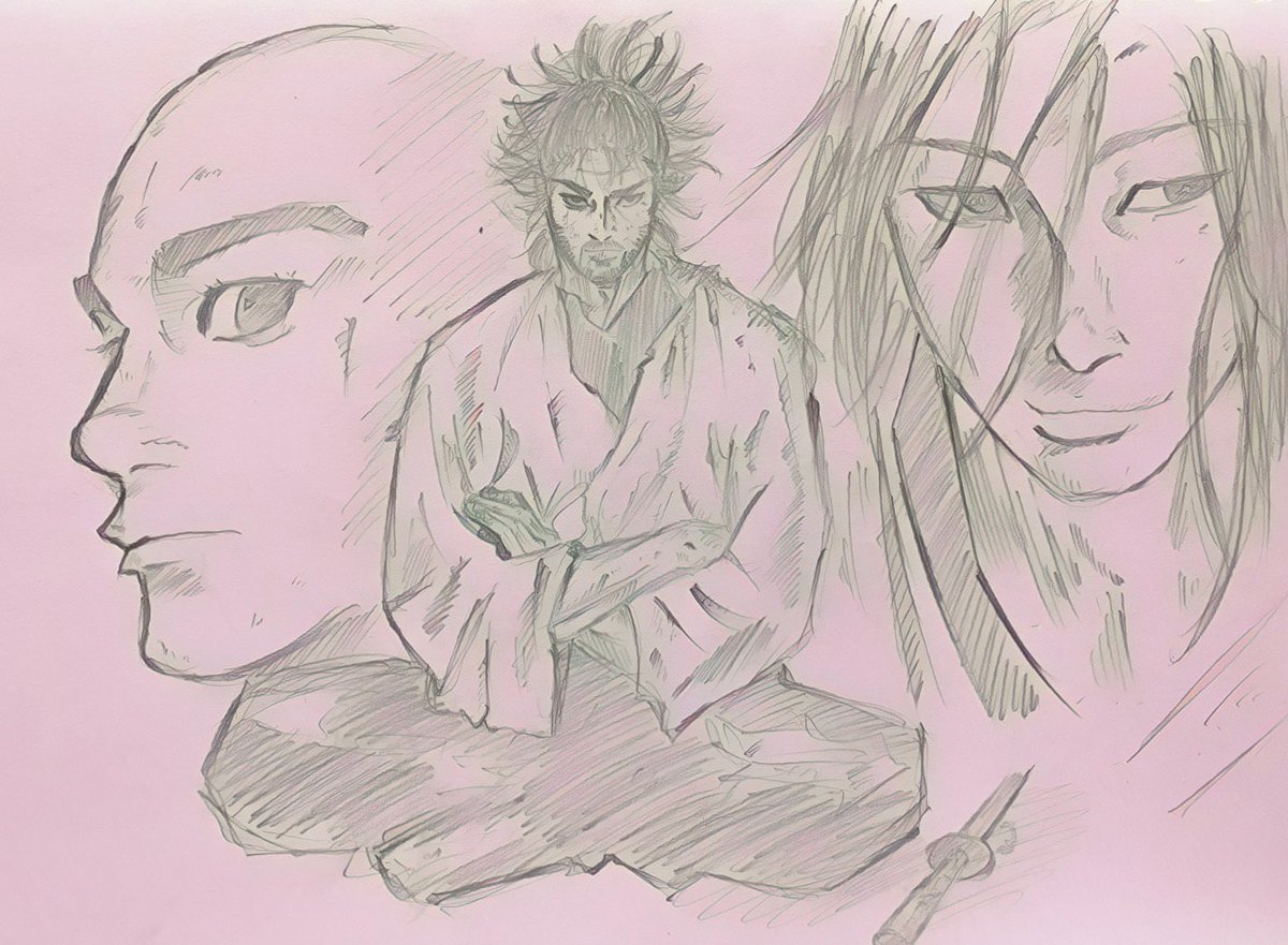 涼馬 バガボンド 宮本武蔵 法曹院胤舜 佐々木小次郎 サムライ 宮本武蔵イラスト バガボンドイラスト 井上雄彦 模写 侍 スラムダンク 宮本武蔵イラスト