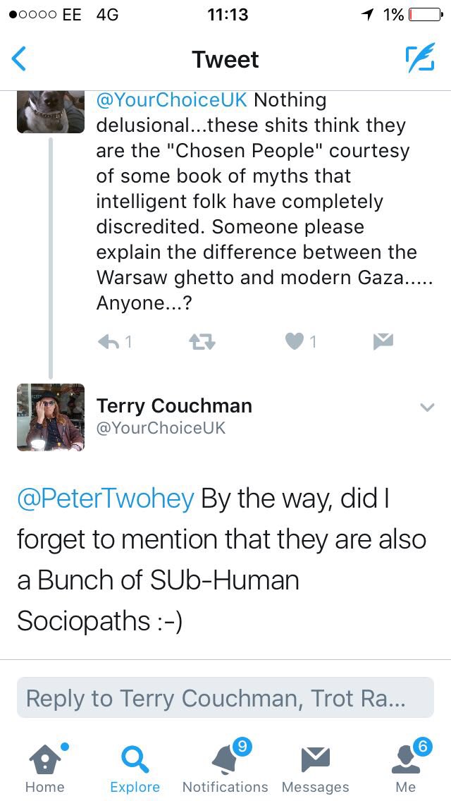 Here are a few examples of Terry’s antisemitism