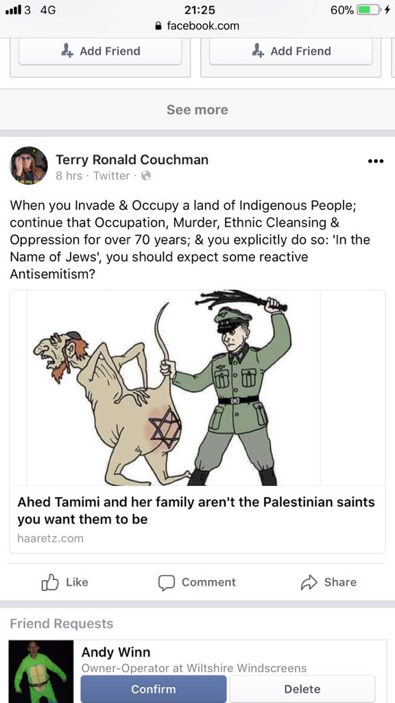 Here are a few examples of Terry’s antisemitism