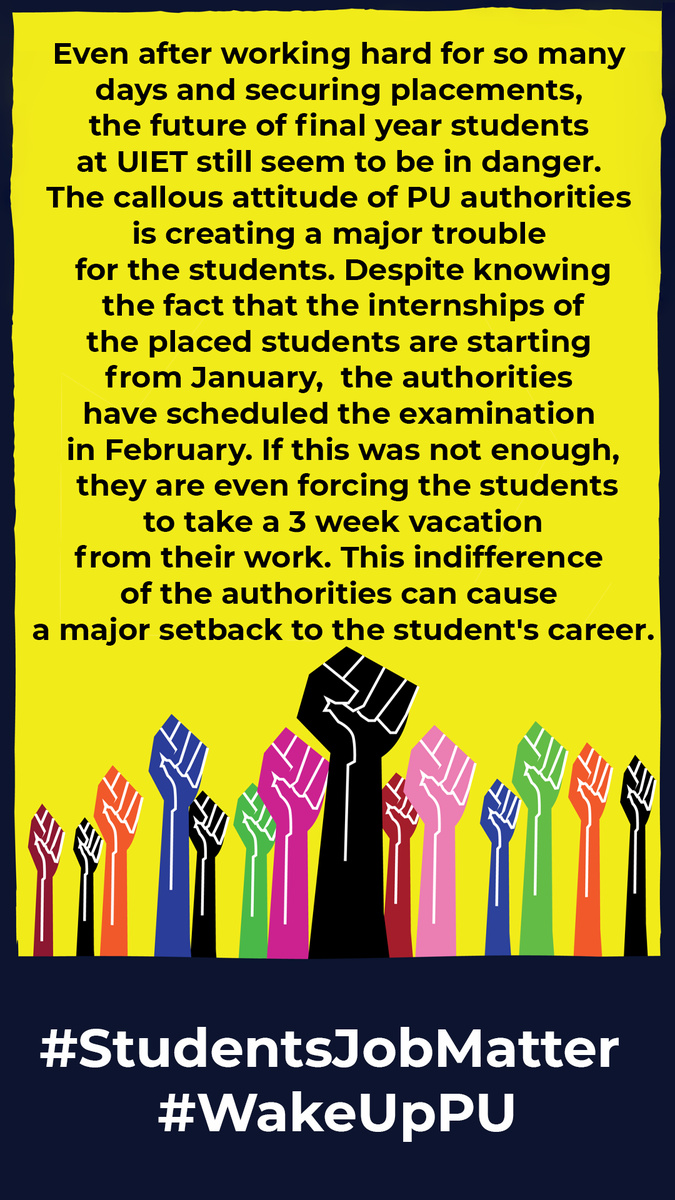 Ashokverma23's tweet photo. #StudentsJobMatter 
#WakeUpPU 

@OfficialPU https://t.co/20K51Bx58o