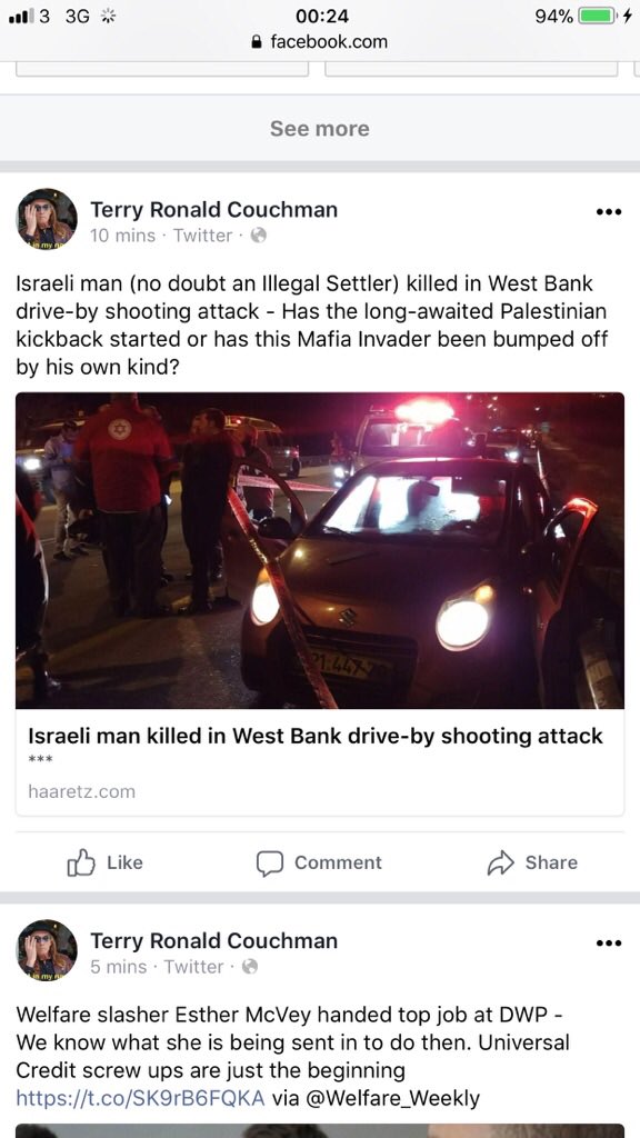 Here he is celebrating the nursery of a Rabbi.This man was also an ambulance driver, he pulled up at traffic lights and was shot dead simply for being a Jew