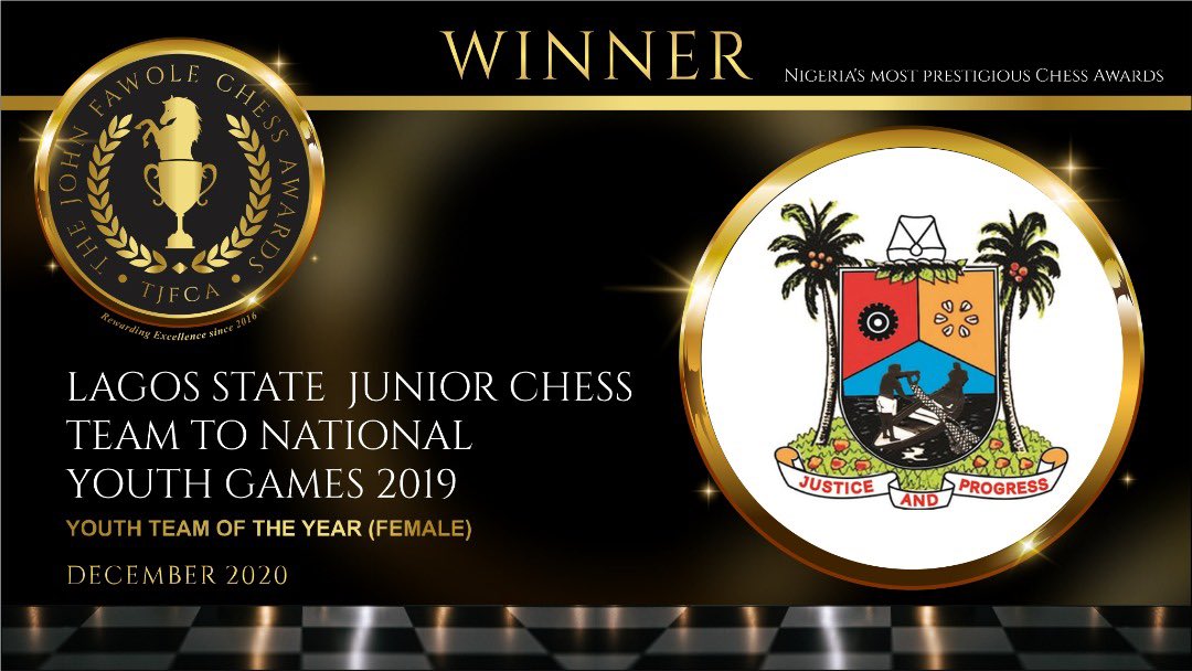  @followlasg Female Chess Team for Youth Team of The Year  #TheJohnFawoleChessAwards  #NigeriaChessAwards  #TJFCA