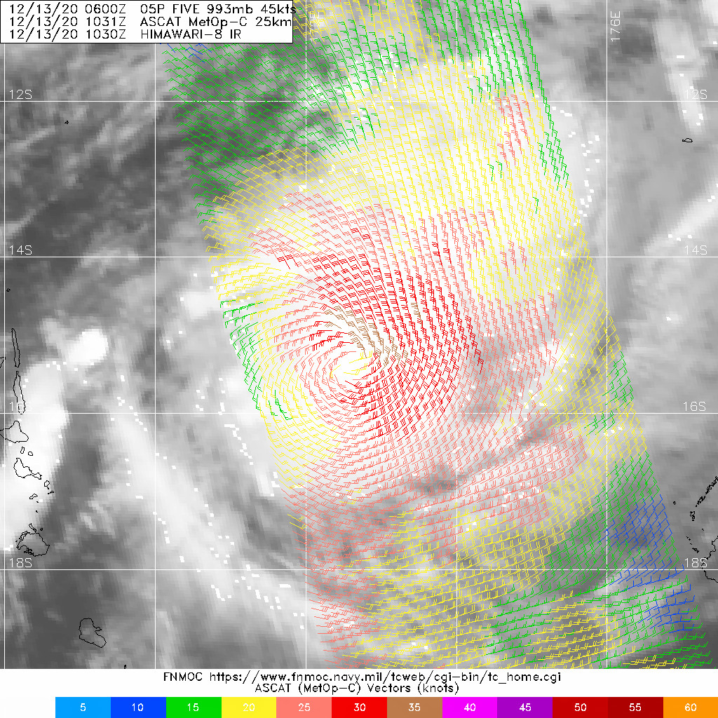 zeb199818's tweet photo. The structure of #05P is becoming more organized.
Strong convection is energetic near center in IR imagery.
The latest ASCAT scan shows the alone center, indicating the successful merging between #04P and #05P.
@FJMETservice @FijiNDMO
#04P #05P #01F #02F #ASCAT https://t.co/fG4rdSZrDx