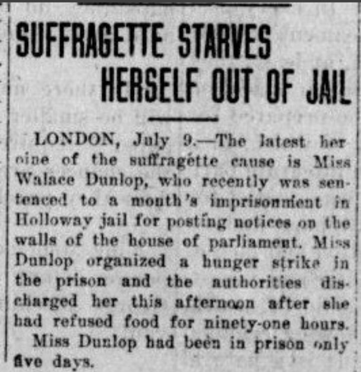 Original in thought, she applied this to her activism and was the first suffragette to go on hunger strike demanding she be seen as a political prisoner.