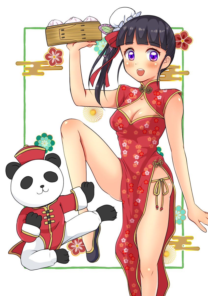 「チャイナドレス?カナヲちゃん? 」|ナツルのイラスト