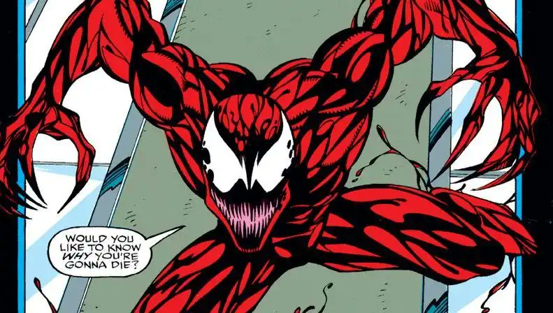Carnage would late be introduced...but he is his own can of worms, basically they wanted to have ANOTHER symbiote villain to use and Carnage became that. There are other sybiote characters but were just going to do Venom. Maximum Carnage alone...