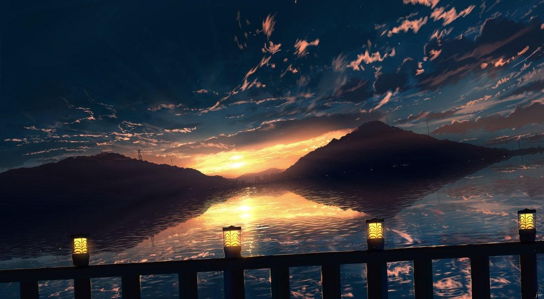 scenery no humans sky outdoors cloud sunset lantern  illustration images