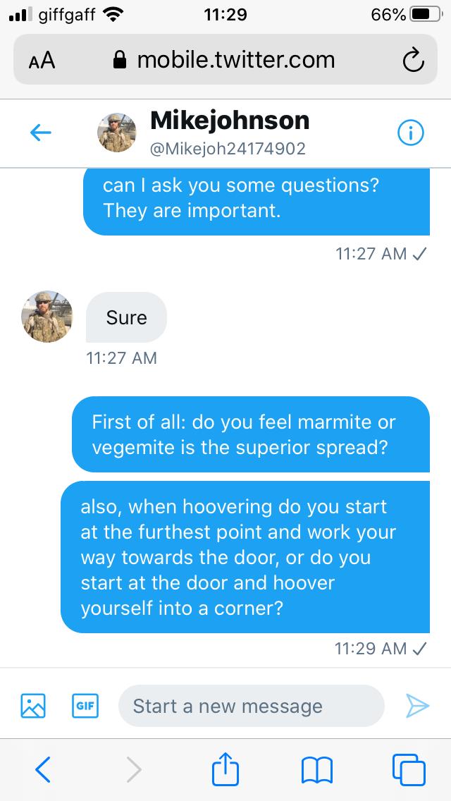 3.Mike is perhaps too busy being brave to engage properly in romantic discourse.