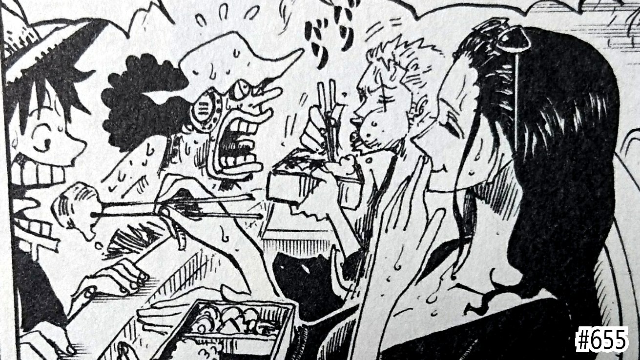 たかたか ゾロがカミソリをバリバリ食べてるのに気を取られてたけど ルフィとロビン可愛すぎる T Co Oysnxo7k8l Twitter