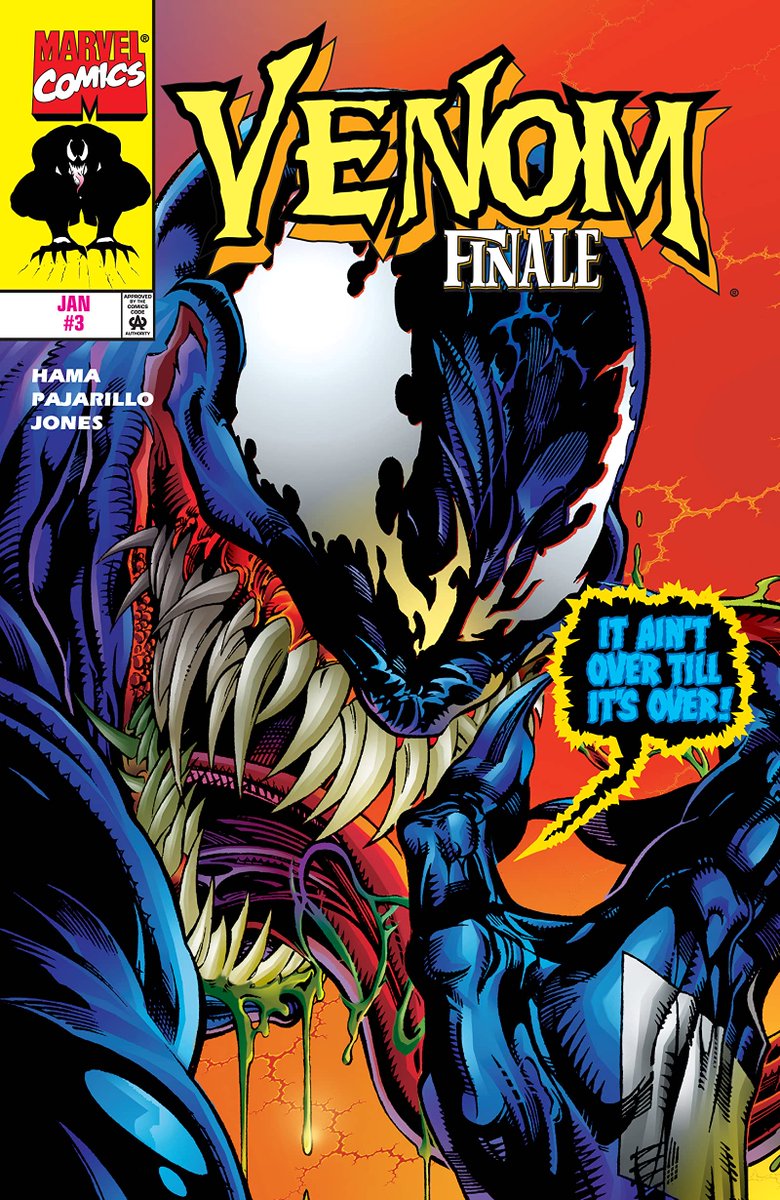 Venom would wrap up in Finale, there were some good stories, the trial exploring how Eddie killed an innocent guard, planet of the symbiotes explored the origin of them, and he had minimal involvement with the clone saga besides getting his ass kicked by Ben.
