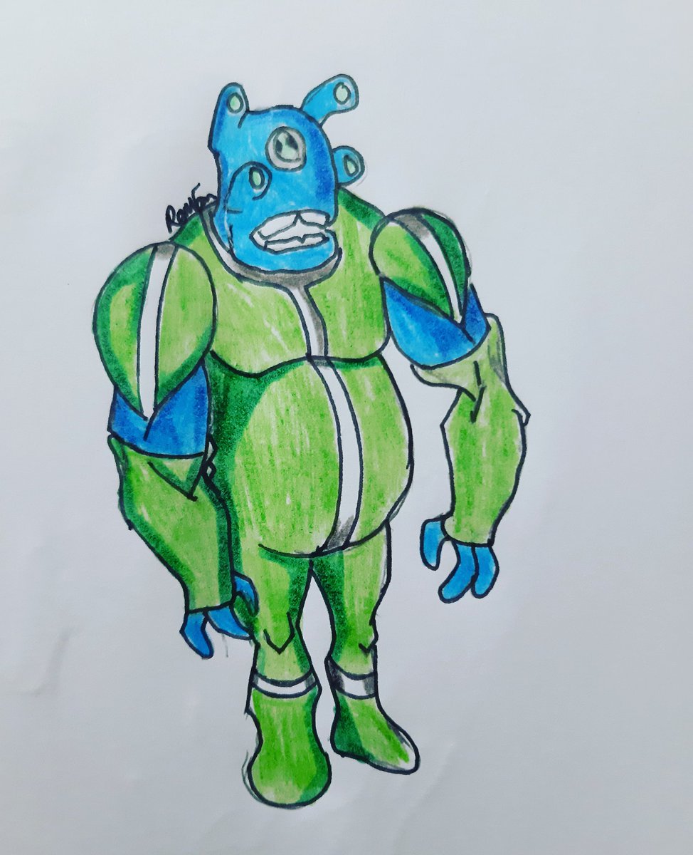 RomanComicsOff's tweet photo. In the Ben 10 OS I saw this guy in the Background and i thought he could be a good alien. Maybe @TNPerkins4 can explain more about this specie.....
I call him Lock Block, he can control nervous system and force fields #ben10million #Ben10 #lockblock #art https://t.co/kILgVzpuap