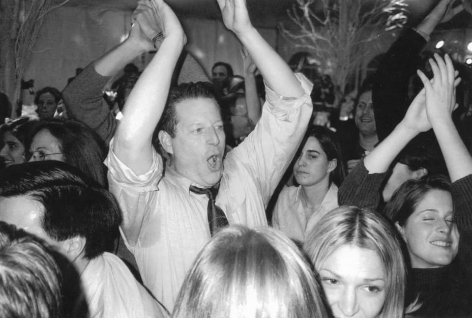 Frivolous Dec. 13, 2000 addendum: We drowned our sorrows at NavObs that night with some special guests, including Tom Petty, Jon Bon Jovi, Stevie Wonder, Jon Popper & Tipper Gore on the drums. 7/fin