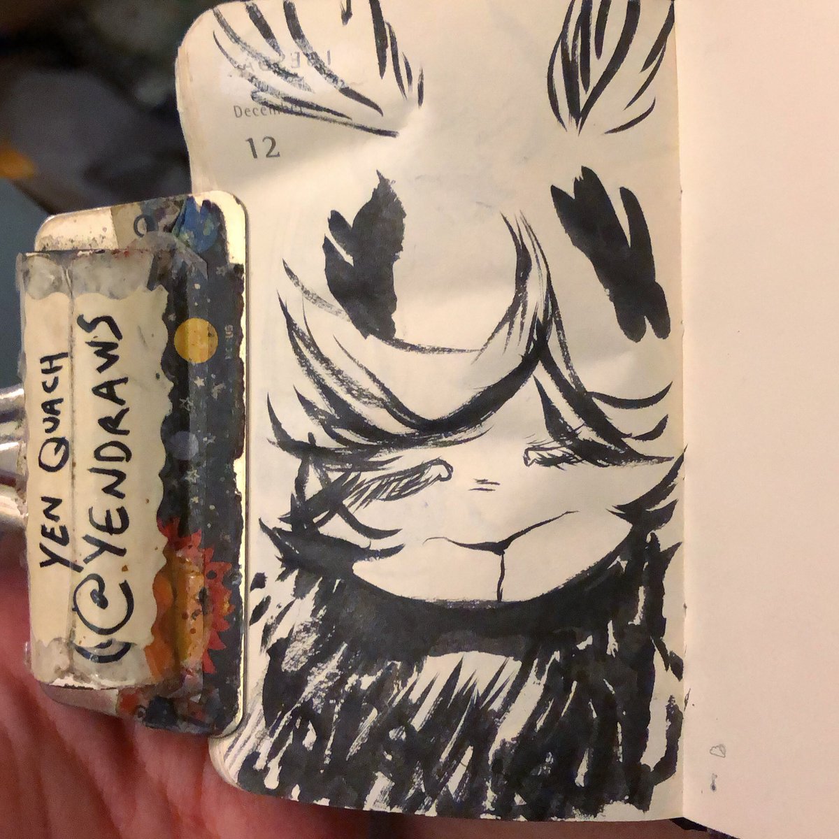 YenDraws's tweet photo. 🦋 #illustration #draweveryday #ded2020 #sketch #brushpen #mothling #capile #originalcharacter https://t.co/lgd4E6mMaA