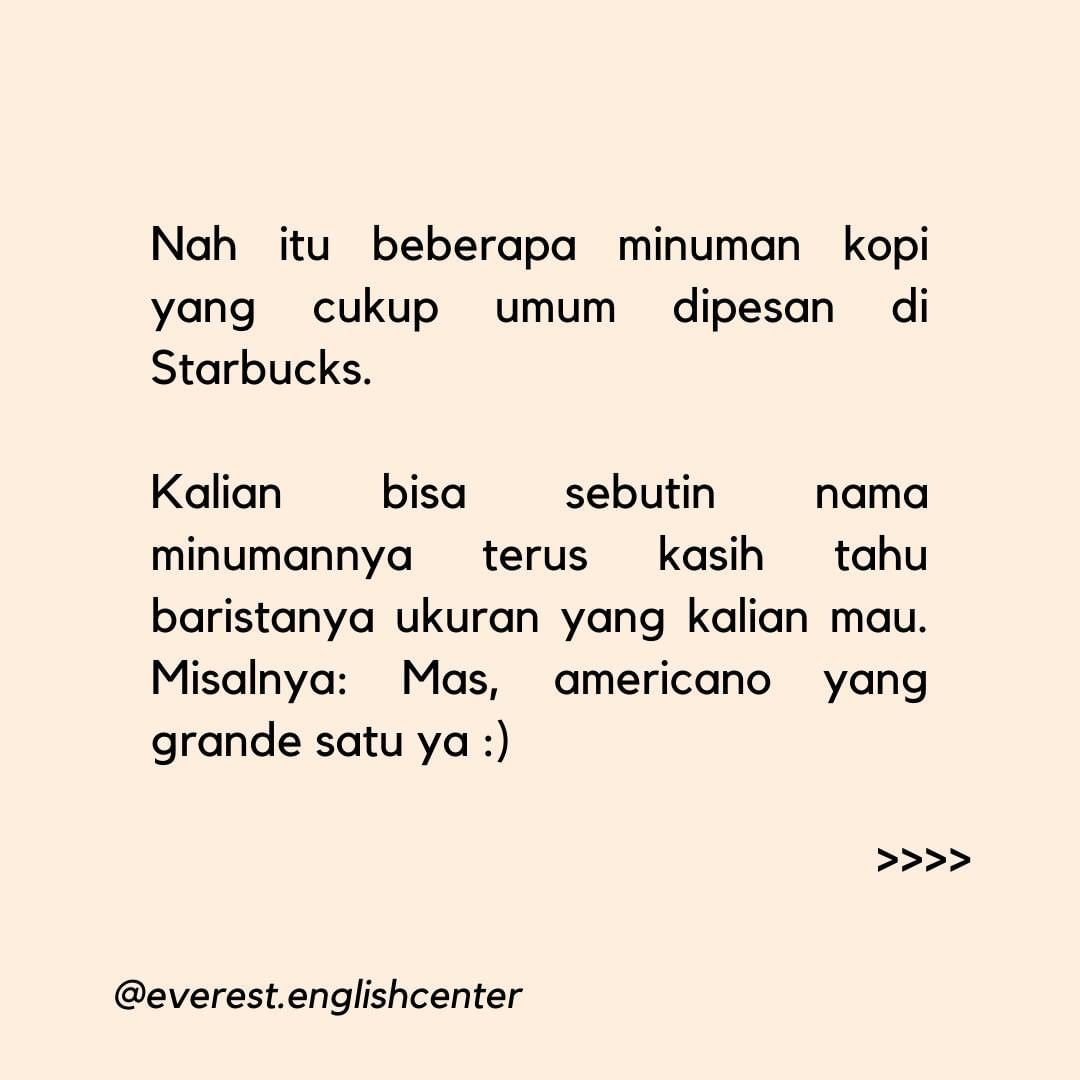 BUAT YANG BELUM TAU CARA PESAN KOPI DI STARBUCKS NIH 