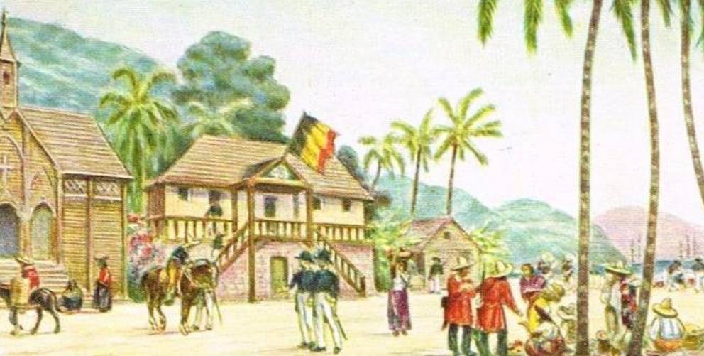 Until 1854, the colony was kept alive with government backed subsidies, but after a decade it had become clear the project had no future whatsoever. In Belgian colonial propaganda the idea of this paradise however persisted in the 20th century as this Liebig chromo proves. 16/23