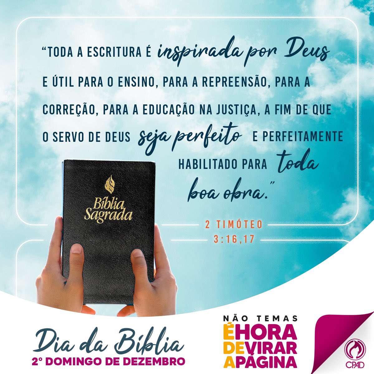 DIA DA BÍBLIA

Agradecemos a Deus pelo acesso à Sua Palavra e celebramos esse dia especial com você!

#DiadaBíblia #SagradasEscrituras #PalavradeDeus #SantoLivro #Bíblia #CPAD #EditoraCPAD #SantaEscritura #ARC #NAA #NTLH