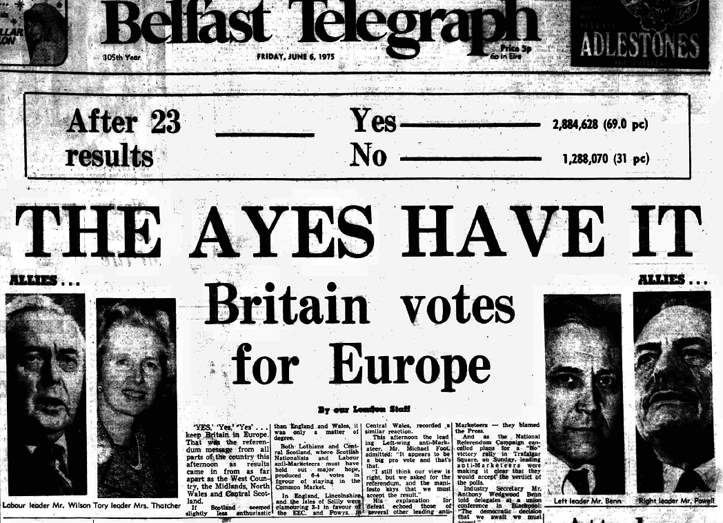 Paisley and Provisional IRA were adamantly against Europe...