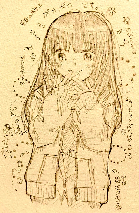 昨日は、あまりの寒さ❄️で、パーカーを買ってもらった?
#絵描きさんと繋がりたい #パーカー 