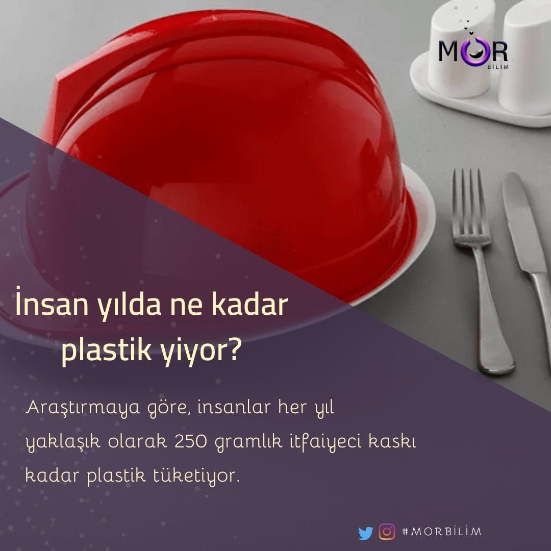 bilimmor's tweet photo. Dünya Doğayı Koruma Vakfı’nın araştırmasına göre , yetişkin bir insan yılda ortalama olarak 250 gramlık itfaiyeci kaskı kadar plastik tüketiyor.
#morbilim
#bilimelçileri 
#bilim 
#plastik #doğa 

(Tasarımda kullanılan görsel Reuters sitesinden alınmıştır.) https://t.co/x3D9IPwyE4