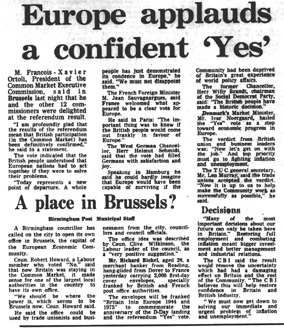 Paisley and Provisional IRA were adamantly against Europe...