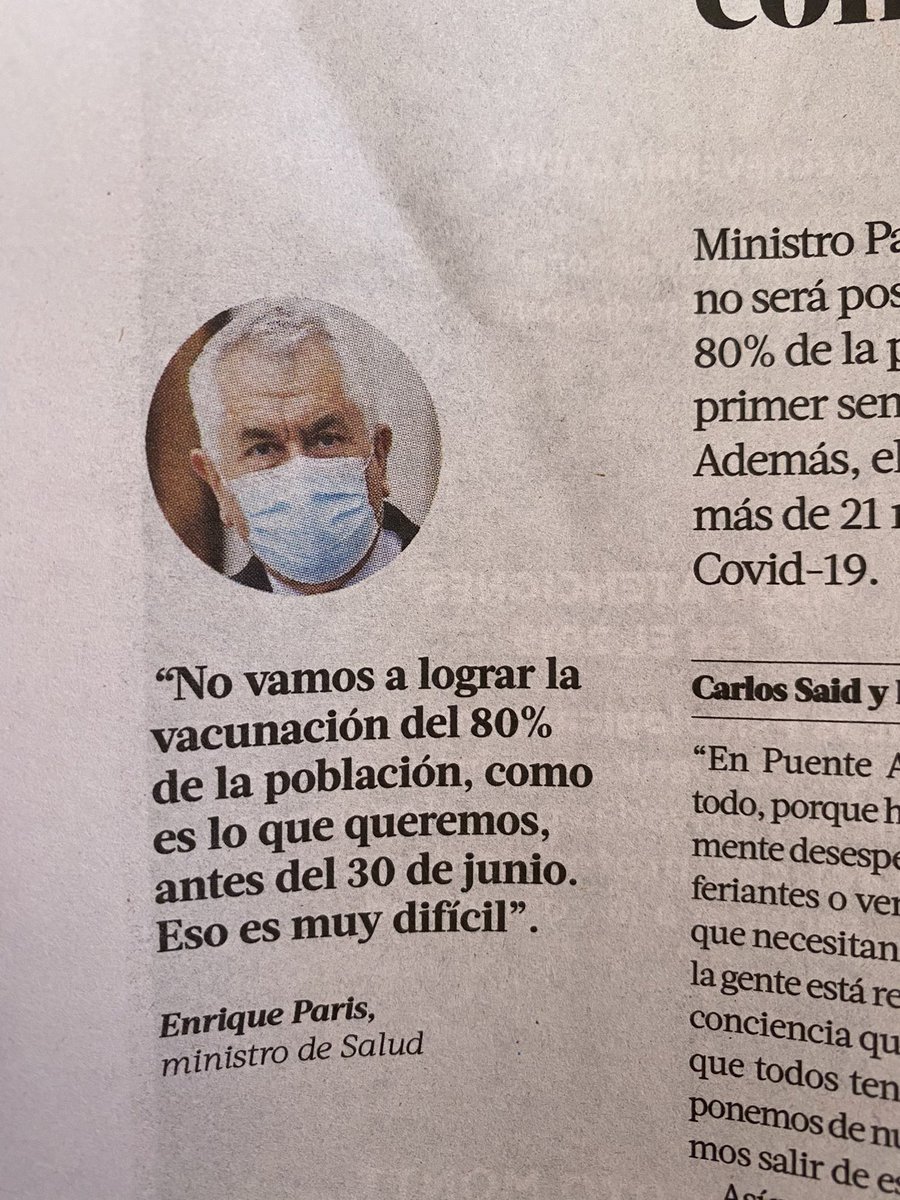 ceciliarod's tweet photo. “No vamos a lograr la vacunación del 80% de la población, como es lo que queremos, antes del 30 de junio”. https://t.co/DmyRaKa9lo