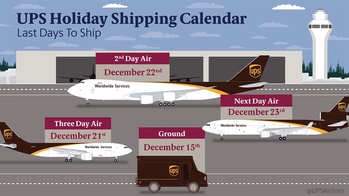 .<a href="/UPS/">UPS</a> holiday shipping deadlines are fast approaching - make sure you ship now! 📦 >> ow.ly/II1p50CH0aV