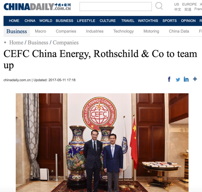 11. Because you might find Rothschild Energy and the CEFC have a joint venture in the Belt and Road.