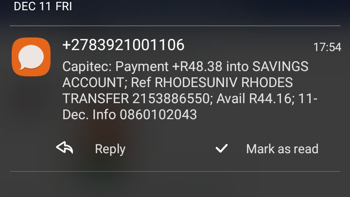kepe_amanda's tweet photo. Meanwhile, Rhodes University is robbing poor black students their allowances!! #RhodesUniversityMustFall #RhodesMustFall #DontComeToRhodes 
#DecemberAllowances https://t.co/W2ZCX9HxwE