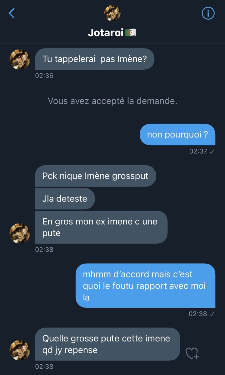 Imene tu lui as fait quoi sah ?