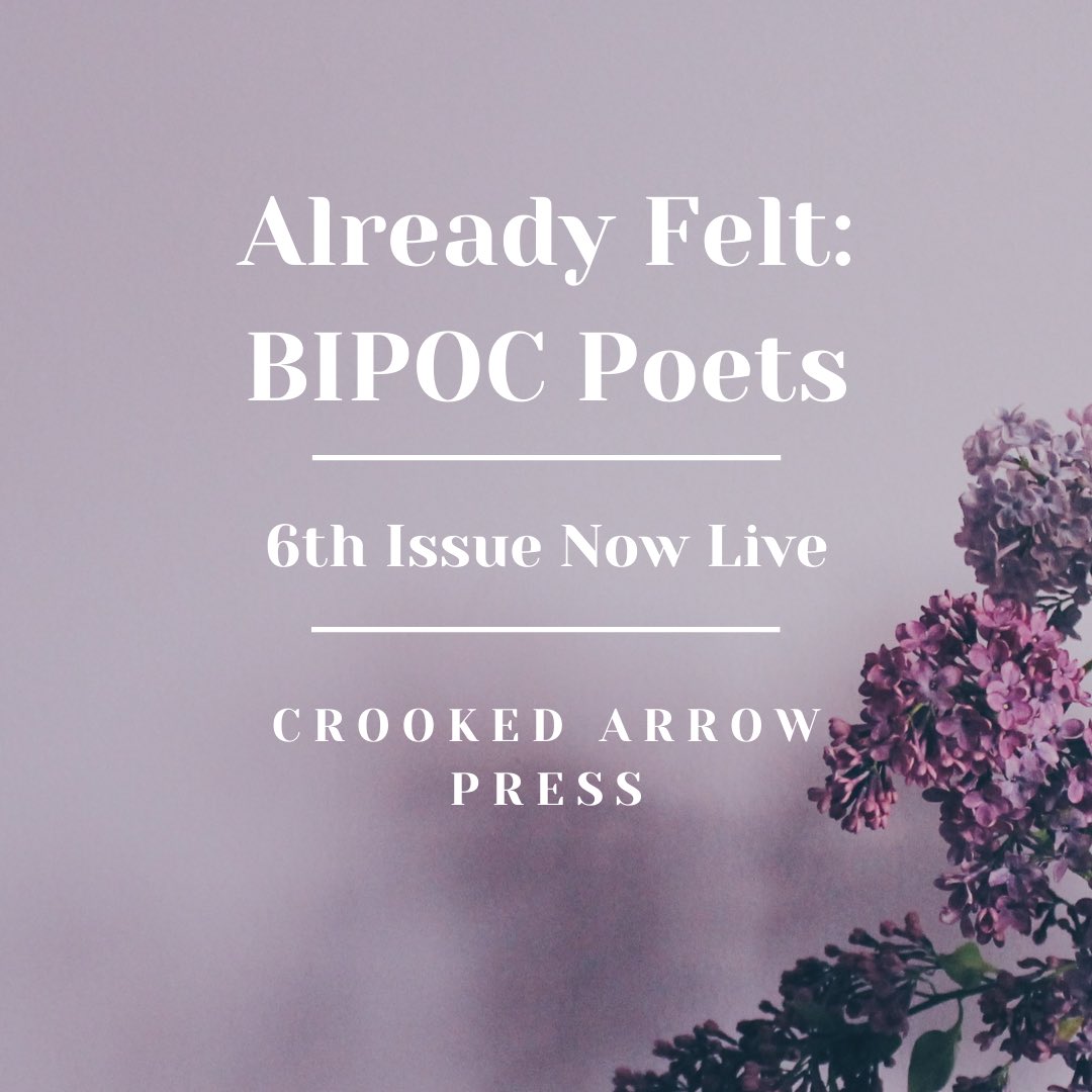 crookedarrowp's tweet photo. We’ve never been so proud of an issue. Thank you to all of these talented poets &amp; gratitude to our wonderful guest editors Dena Igusti &amp; Alexis Smithers. Read at the link below! 💐

https://t.co/N26D79vbE6 https://t.co/z1nVV6zSFC