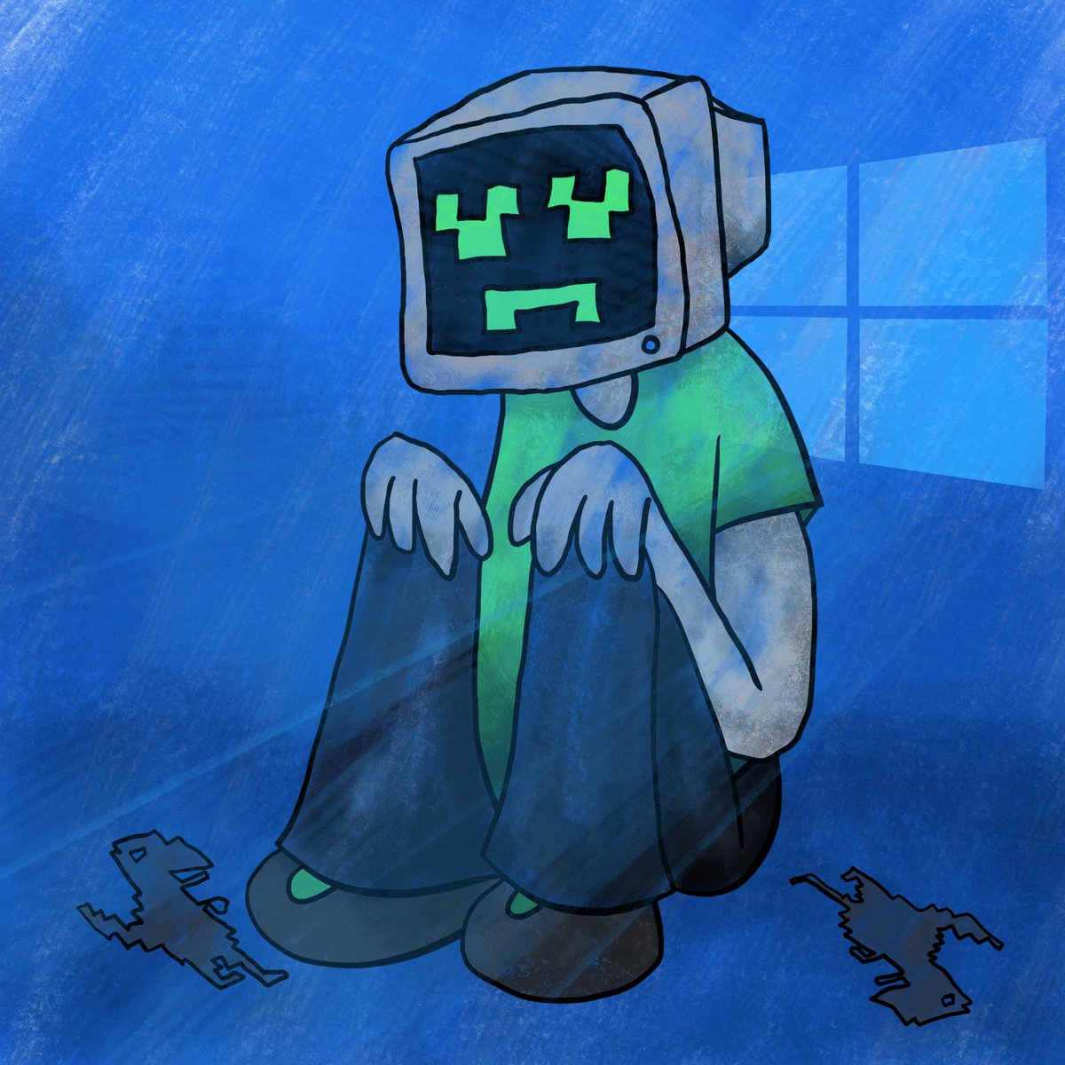 Fullgen7's tweet photo. Pantallazo azul 🖥🟦
#diseño #design #diseñográfico #graphicdesign #ilustracion #illustration #ordenador #pantalla #error #windwos #azul #triste #computer #screen #error #windwos #blue #sad #fullgen https://t.co/GfIr3A4uhF