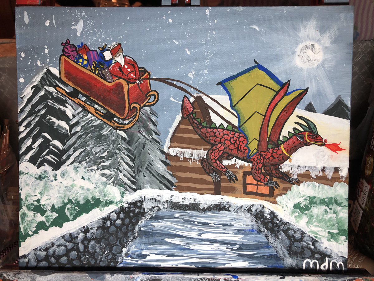 Rudolph the red nose dragon 

For sale

commissions open

#art #artwork #painting #acylicpainting #canvaspainting #canvas #canvasart #stugglingartist #WINTER #dragon #santa #winterlandscape #mypainting #paintings