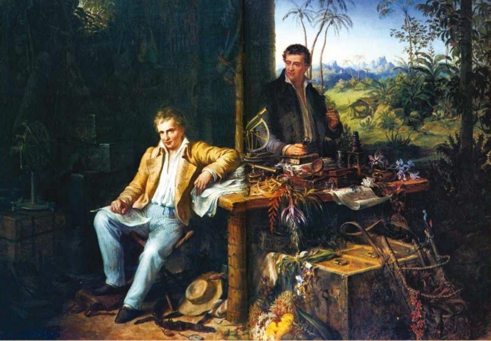 With French botanist and physician Aimé Bonpland, Alexander spent five years exploring the rainforest (quoting from my college notes 'spent 5 years in a tent with Bonpland'...) /5