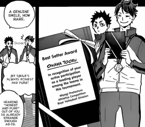 Happiness - also Iwaoi from Iwaizumi POVWhen Oikawa got himself a girlfriend.."Tell me, when did your winning smileBegin to look like a smirk?"& almost every other line. The fury, dismay, indignation & familiarity that exists in this song is rendered in Iwaoi's own tone