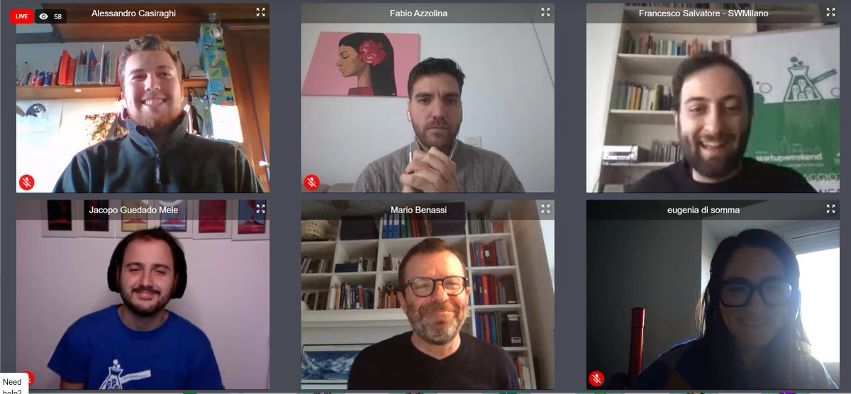 I Giudici di #SWMilano 2020!
- Alessandro Casiraghi <a href="/BizPlace_BPH/">BizPlace</a>
- <a href="/fabioaz4/">fabio.az</a> <a href="/StartUpLegal_it/">StartUp Legal</a>
- <a href="/eugenia_ds/">eugenia di somma</a> <a href="/SheTechItaly/">SheTech</a>
 - <a href="/guedado/">jacopo mele guedado</a> YourDigital
- Mario Benassi <a href="/LaStatale/">Università degli Studi di Milano</a> 

>>> LIVE ora facebook.com/12104494823849…