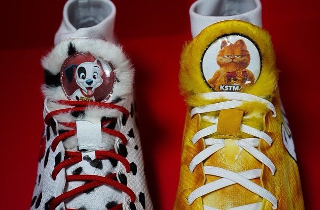 RealLoganRyan's tweet photo. 101 Dalmatians x Garfield 🔥
For all my dog & cat lovers I will be rocking these @Dakota_Wiley_22 cleats today and auctioning them off for #MyCauseMyCleats. ALL proceeds will go directly to my animal foundation @RARF_official.
Let’s get this WIN‼️#TheMostVersatile #TogetherBlue https://t.co/dbejP4RYbm