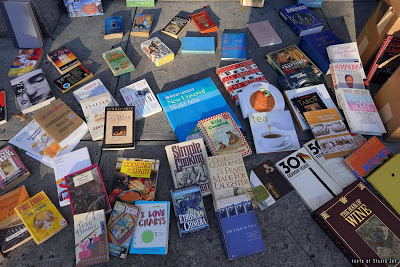evgrieve's tweet photo. Some East Village residents started a book swap outside the Tompkins Square Library branch on 10th St. b/t Ave. A and Ave. B. It's happening again today — 10:30 a.m. to 4 p.m. Pic by @Joy_of_photos https://t.co/w1CU3QlxMX