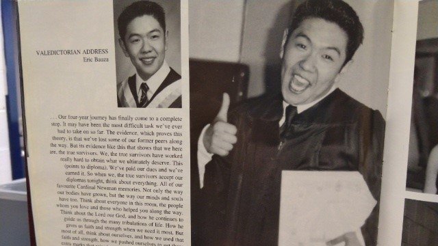 Eric's high school science teacher recalls all his answers on tests came in the form of comic strips. His drama teacher says "all these characters would manifest out of him and he would go on a riff and just have us all in stitches.”  https://www.thestar.com/news/canada/2020/12/13/meet-the-new-voice-of-bugs-bunny-a-wisecracking-filipino-canadian-kids-journey-to-the-cartoon-big-leagues.html